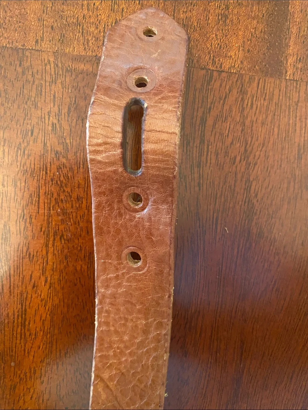 Brown Textured Leather Belt